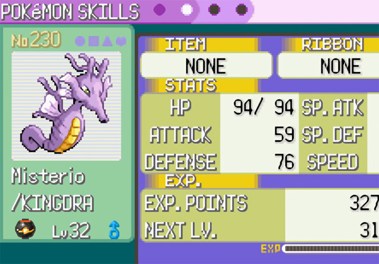 pokémon shiny de la région de Johto hyporoi