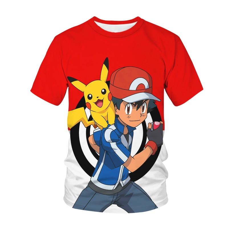 T-shirt Pokémon Pikachu et Sacha