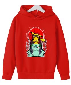 Sweat Pokémon Pikachu et Bulbizarre Art ROUGE