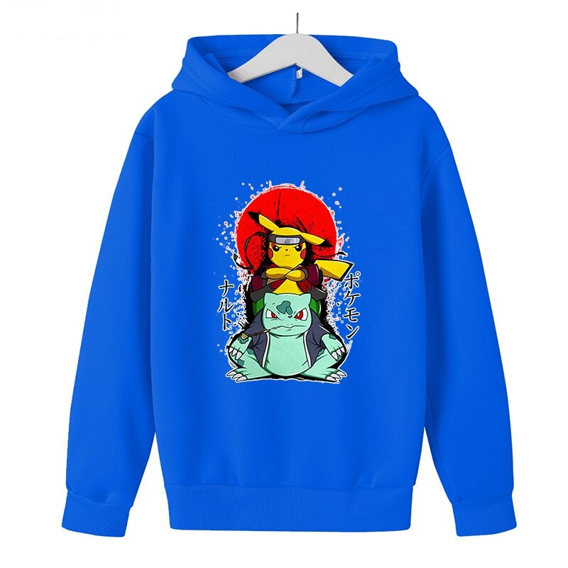 Sweat Pokémon Pikachu et Bulbizarre Art bleu
