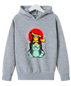 Sweat Pokémon Pikachu et Bulbizarre Art gris