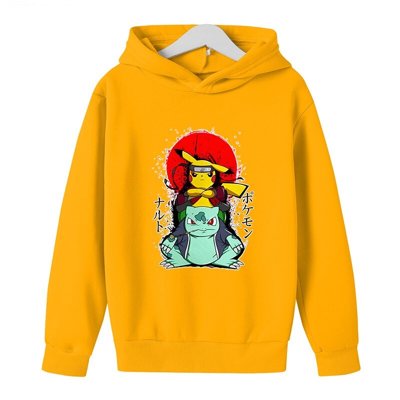 Sweat Pokémon Pikachu et Bulbizarre Art jaune