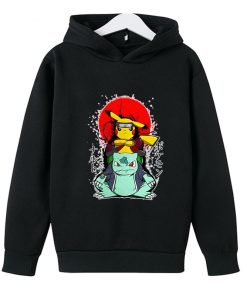 Sweat Pokémon Pikachu et Bulbizarre Art noir