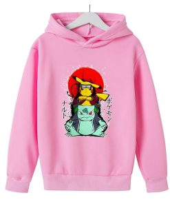 Sweat Pokémon Pikachu et Bulbizarre Art rose