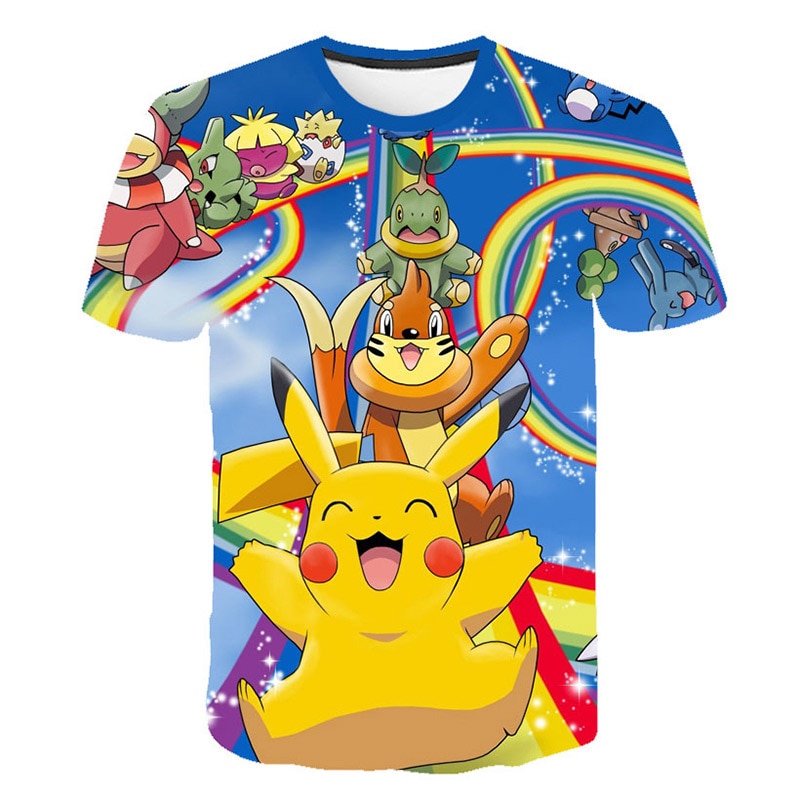 T-shirt Pokémon Pikachu Arc-en-ciel