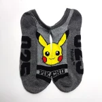 Socquettes Pikachu Joyeux Gris Taille 37-42