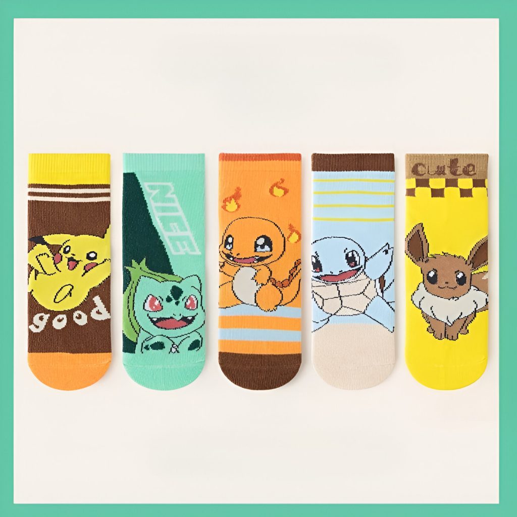 Set 5 Chaussettes Enfant Pokémon Starter